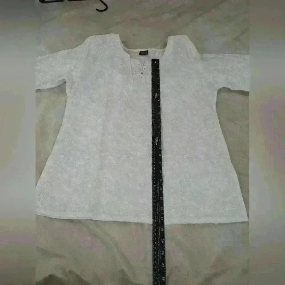 AARI Made in india Boho Embroidered White Tunic Size XL - Picture 3 of 12